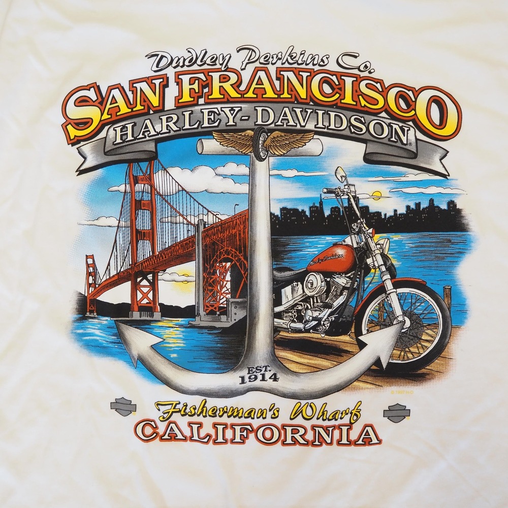 Harley-Davidson T-Shirt Mens XL San Francisco Fisherman's Wharf White NWT 2005